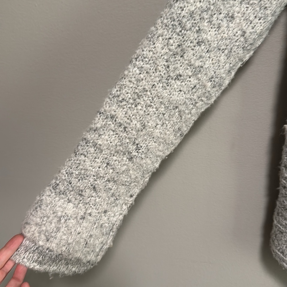 Moth Gray Textured Knit Cardigan Sweater - Picture 2 of 8
